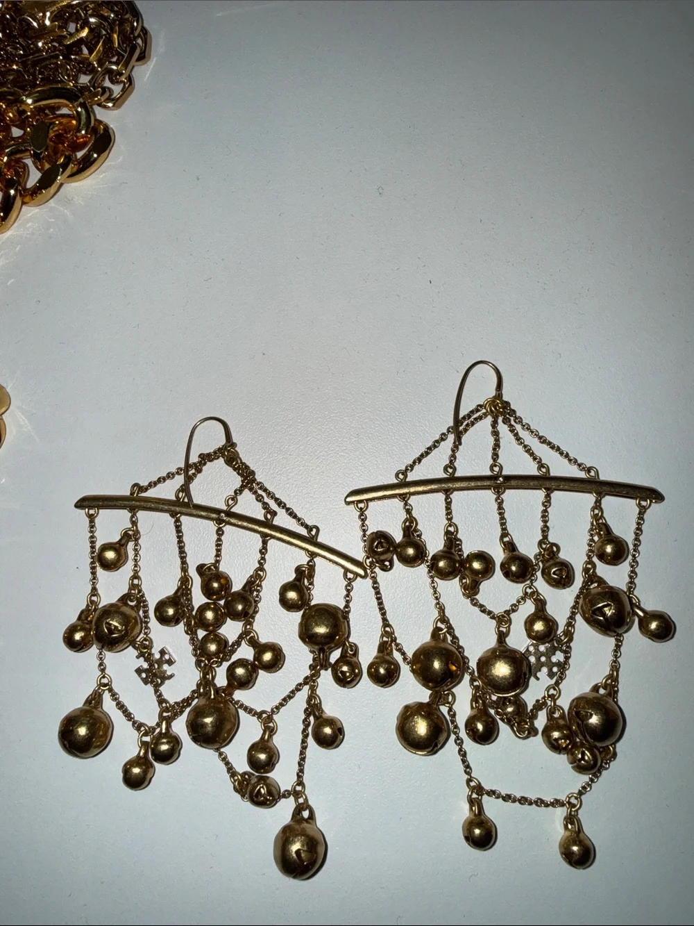 Tory Burch Gold Dangle Chandelier Earrings